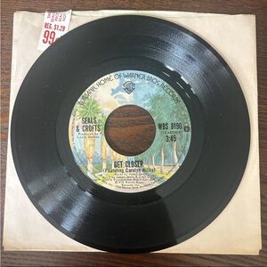 Seals & Crofts Vinyl Record 7”- “Get Closer” “Don’t Fail” Warner Bros